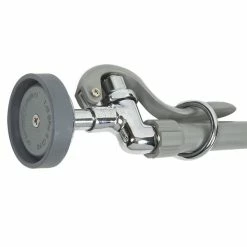 T&S Brass And Bronze Works T&S B-0133-12-CR-B EasyInstall Wall Mounted 37 1/2" High Pre-Rinse Faucet With Adjustable 8" Centers, 1.15 GPM Spray Valve, 44" Hose, 12" Add-On Faucet, And 6" Wall Bracket -T&S Brass-shop 1024419