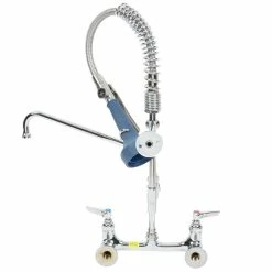 T&S Brass And Bronze Works T&S MPR-8WLN-12 EasyInstall Wall Mounted 22 1/8" High Mini Pre-Rinse Faucet With Adjustable 8" Centers, 1.07 GPM Ergonomic Spray Valve, 24" Hose, 12" Add-On Faucet, And 6" Wall Bracket 7 T&S Brass And Bronze Works T&S MPR-8WLN-12 EasyInstall Wall Mounted 22 1/8" High Mini Pre-Rinse Faucet With Adjustable 8" Centers, 1.07 GPM Ergonomic Spray Valve, 24" Hose, 12" Add-On Faucet, And 6" Wall Bracket -T&S Brass-shop 1028456