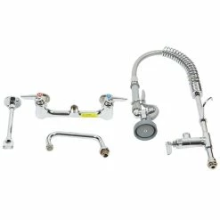 T&S Brass And Bronze Works T&S MPZ-8WLN-06 EasyInstall Wall Mounted 22 1/8" High Mini Pre-Rinse Faucet With Adjustable 8" Centers, 1.15 GPM Spray Valve, 24" Hose, 6" Add-On Faucet, And 6" Wall Bracket 9 T&S Brass And Bronze Works T&S MPZ-8WLN-06 EasyInstall Wall Mounted 22 1/8" High Mini Pre-Rinse Faucet With Adjustable 8" Centers, 1.15 GPM Spray Valve, 24" Hose, 6" Add-On Faucet, And 6" Wall Bracket -T&S Brass-shop 1028985