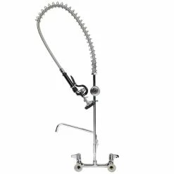 T&S Brass And Bronze Works Equip By T&S 5PR-8W10 Wall Mounted 42 1/2" High Pre-Rinse Faucet With 8" Adjustable Centers, 44" Hose, 10" Add-On Faucet, And 6" Wall Bracket 8 T&S Brass And Bronze Works Equip By T&S 5PR-8W10 Wall Mounted 42 1/2" High Pre-Rinse Faucet With 8" Adjustable Centers, 44" Hose, 10" Add-On Faucet, And 6" Wall Bracket -T&S Brass-shop 1044210