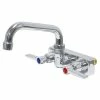 Advance Tabco K-126 10" Wall Mounted Swing Spout Swivel Faucet With 4" Centers And Lever Handles