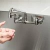 Assure Parts 12" Wall Mounted Swing Spout Swivel Faucet With 8" Centers