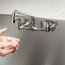 Assure Parts 12" Wall Mounted Swing Spout Swivel Faucet With 8" Centers