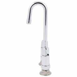 T&S Brass And Bronze Works Equip By T&S 5F-4DLX03 Deck Mounted Faucet With 2 13/16" Gooseneck Spout, 4" Centers, Laminar Flow Device, And Lever Handles -T&S Brass-shop 1211144