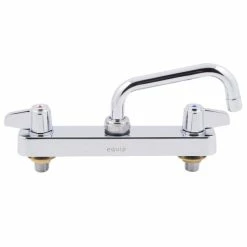 T&S Brass And Bronze Works Equip By T&S 5F-8CLX06 Deck Mounted Workboard Faucet With 6 1/8" Swing Spout, 8" Centers, 5.03 GPM Laminar Flow Device, Cerama Cartridges, And Lever Handles