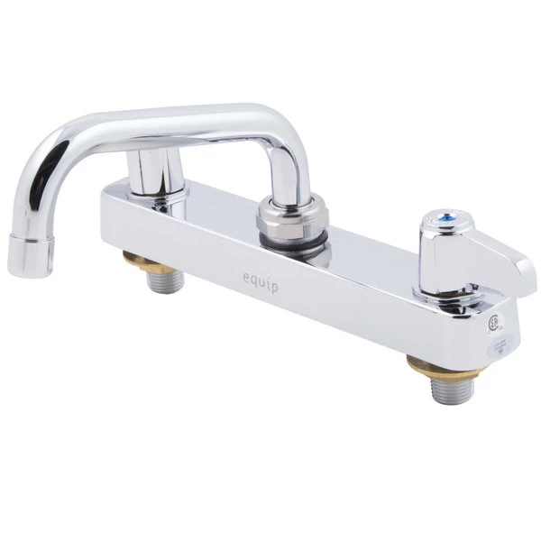 T&S Brass And Bronze Works Equip By T&S 5F-8CLX06 Deck Mounted Workboard Faucet With 6 1/8" Swing Spout, 8" Centers, 5.03 GPM Laminar Flow Device, Cerama Cartridges, And Lever Handles 2 T&S Brass And Bronze Works Equip By T&S 5F-8CLX06 Deck Mounted Workboard Faucet With 6 1/8" Swing Spout, 8" Centers, 5.03 GPM Laminar Flow Device, Cerama Cartridges, And Lever Handles - Image 2