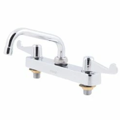 T&S Brass And Bronze Works Equip By T&S 5F-8CWX06 Deck Mounted Workboard Faucet With 6 1/8" Swing Spout, 8" Centers, 5.03 GPM Laminar Flow Device, Cerama Cartridges, And Wrist Handles 8 T&S Brass And Bronze Works Equip By T&S 5F-8CWX06 Deck Mounted Workboard Faucet With 6 1/8" Swing Spout, 8" Centers, 5.03 GPM Laminar Flow Device, Cerama Cartridges, And Wrist Handles -T&S Brass-shop 1212697