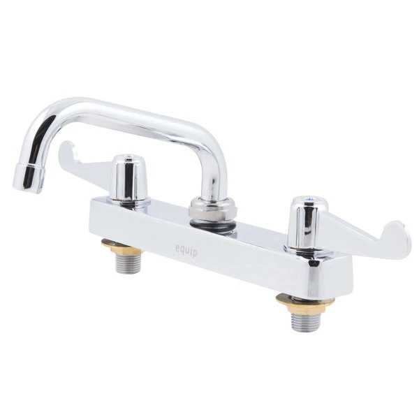 T&S Brass And Bronze Works Equip By T&S 5F-8CWX06 Deck Mounted Workboard Faucet With 6 1/8" Swing Spout, 8" Centers, 5.03 GPM Laminar Flow Device, Cerama Cartridges, And Wrist Handles 3 T&S Brass And Bronze Works Equip By T&S 5F-8CWX06 Deck Mounted Workboard Faucet With 6 1/8" Swing Spout, 8" Centers, 5.03 GPM Laminar Flow Device, Cerama Cartridges, And Wrist Handles - Image 3