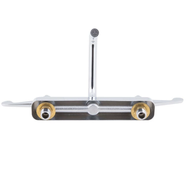 T&S Brass And Bronze Works Equip By T&S 5F-8CWX06 Deck Mounted Workboard Faucet With 6 1/8" Swing Spout, 8" Centers, 5.03 GPM Laminar Flow Device, Cerama Cartridges, And Wrist Handles 5 T&S Brass And Bronze Works Equip By T&S 5F-8CWX06 Deck Mounted Workboard Faucet With 6 1/8" Swing Spout, 8" Centers, 5.03 GPM Laminar Flow Device, Cerama Cartridges, And Wrist Handles - Image 5