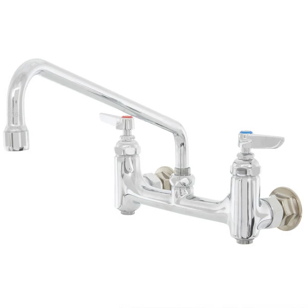 T&S Brass And Bronze Works T&S B-0231-BST Wall Mounted Pantry Faucet With 8" Adjustable Centers, 12" Swing Nozzle, Eterna Cartridges, And Built-in Stops 2 T&S Brass And Bronze Works T&S B-0231-BST Wall Mounted Pantry Faucet With 8" Adjustable Centers, 12" Swing Nozzle, Eterna Cartridges, And Built-in Stops - Image 2