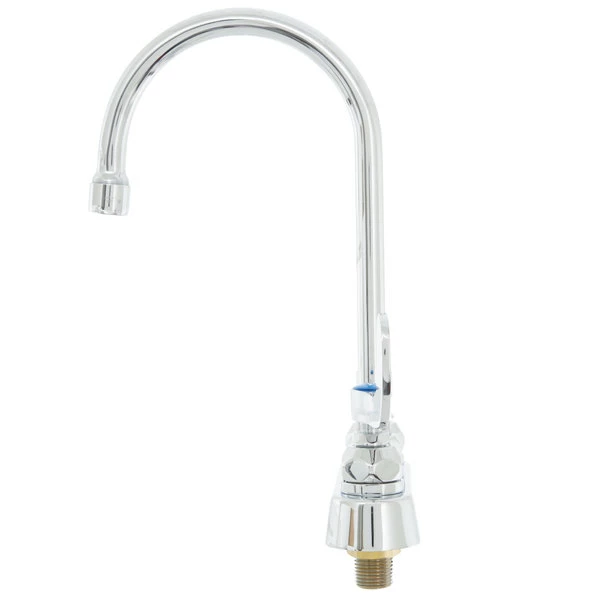 T&S Brass And Bronze Works T&S B-1141-04 Deck Mount Workboard Faucet With 4" Centers, 5 3/4" Gooseneck Spout, 4" Wrist Action Handles, Escutcheon, And Tailpieces 3 T&S Brass And Bronze Works T&S B-1141-04 Deck Mount Workboard Faucet With 4" Centers, 5 3/4" Gooseneck Spout, 4" Wrist Action Handles, Escutcheon, And Tailpieces - Image 3