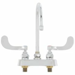 T&S Brass And Bronze Works T&S B-1141-04 Deck Mount Workboard Faucet With 4" Centers, 5 3/4" Gooseneck Spout, 4" Wrist Action Handles, Escutcheon, And Tailpieces 9 T&S Brass And Bronze Works T&S B-1141-04 Deck Mount Workboard Faucet With 4" Centers, 5 3/4" Gooseneck Spout, 4" Wrist Action Handles, Escutcheon, And Tailpieces -T&S Brass-shop 1214307