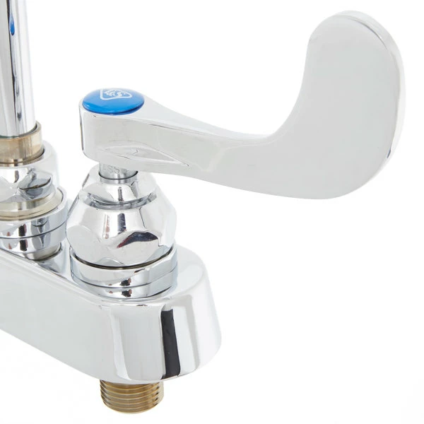 T&S Brass And Bronze Works T&S B-1141-04 Deck Mount Workboard Faucet With 4" Centers, 5 3/4" Gooseneck Spout, 4" Wrist Action Handles, Escutcheon, And Tailpieces 6 T&S Brass And Bronze Works T&S B-1141-04 Deck Mount Workboard Faucet With 4" Centers, 5 3/4" Gooseneck Spout, 4" Wrist Action Handles, Escutcheon, And Tailpieces - Image 6