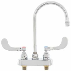 T&S Brass And Bronze Works T&S B-1141-04 Deck Mount Workboard Faucet With 4" Centers, 5 3/4" Gooseneck Spout, 4" Wrist Action Handles, Escutcheon, And Tailpieces 7 T&S Brass And Bronze Works T&S B-1141-04 Deck Mount Workboard Faucet With 4" Centers, 5 3/4" Gooseneck Spout, 4" Wrist Action Handles, Escutcheon, And Tailpieces -T&S Brass-shop 1214322
