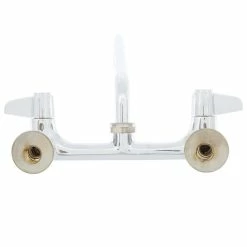 T&S Brass And Bronze Works Equip By T&S 5F-8WLX16 Wall Mounted Faucet With 16 1/8" Swing Spout, 5.2 GPM Laminar Flow Device, 8" Adjustable Centers, And Lever Handles -T&S Brass-shop 1220233