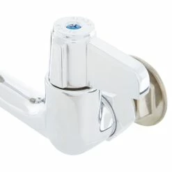 T&S Brass And Bronze Works Equip By T&S 5F-8WLX16 Wall Mounted Faucet With 16 1/8" Swing Spout, 5.2 GPM Laminar Flow Device, 8" Adjustable Centers, And Lever Handles -T&S Brass-shop 1220284