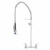 Fisher 13390 Backsplash Mounted 38" High Pre-Rinse Faucet With 8" Centers And Wall Bracket