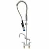 Fisher 30104 Deck Mounted Pre-Rinse Faucet With 4" Centers, 14" Add-On Faucet, Inline Vacuum Breaker, And Wall Bracket