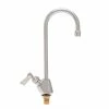 Fisher 3026 Deck Mounted Faucet With 3 1/2" Rigid Gooseneck Nozzle, 2.2 GPM Aerator, And Lever Handle