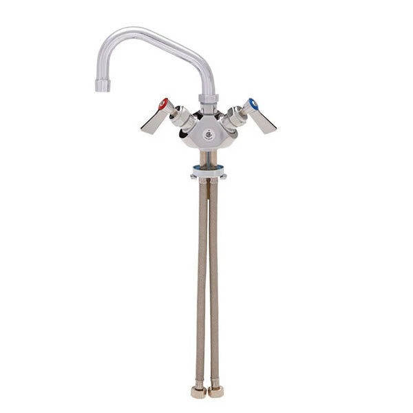 Fisher 3110 Deck Mounted Faucet With Flex Inlets, 6" Swing Nozzle, 2.2 GPM Aerator, And Lever Handles 1 Fisher 3110 Deck Mounted Faucet With Flex Inlets, 6" Swing Nozzle, 2.2 GPM Aerator, And Lever Handles
