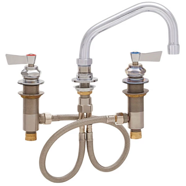 Fisher 1724 Deck Mounted Faucet With Widespread Deck, 14" Swing Nozzle, 2.2 GPM Aerator, And Lever Handles 1 Fisher 1724 Deck Mounted Faucet With Widespread Deck, 14" Swing Nozzle, 2.2 GPM Aerator, And Lever Handles
