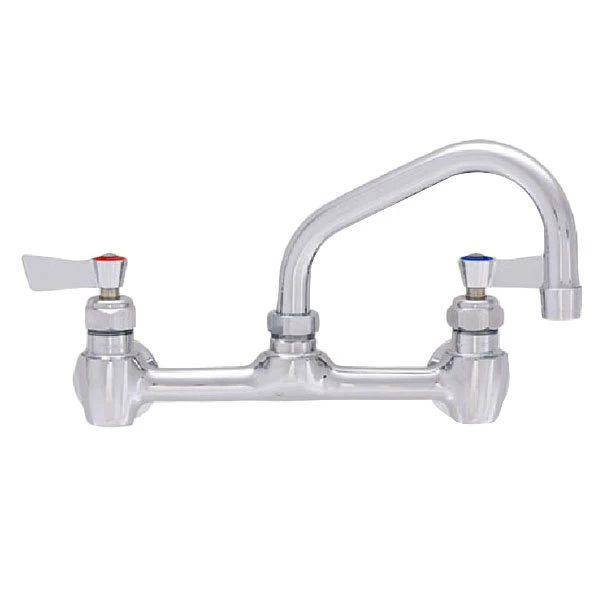 Fisher 3250 Wall Mounted Faucet With 8" Centers, 6" Swing Nozzle, 2.2 GPM Aerator, And Lever Handles 1 Fisher 3250 Wall Mounted Faucet With 8" Centers, 6" Swing Nozzle, 2.2 GPM Aerator, And Lever Handles