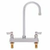 Fisher 1848 Deck Mounted Faucet With 8" Centers, 3 1/2" Rigid Gooseneck Nozzle, 2.2 GPM Aerator, And Lever Handles