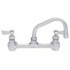 Fisher 13234 Backsplash Mounted Faucet With 8" Centers, 6" Swing Nozzle, 2.2 GPM Aerator, And Lever Handles