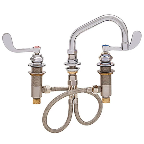 Fisher 45659 Deck Mounted Faucet With Widespread Deck, 6" Swing Nozzle, 2.2 GPM Aerator, And Wrist Handles 1 Fisher 45659 Deck Mounted Faucet With Widespread Deck, 6" Swing Nozzle, 2.2 GPM Aerator, And Wrist Handles