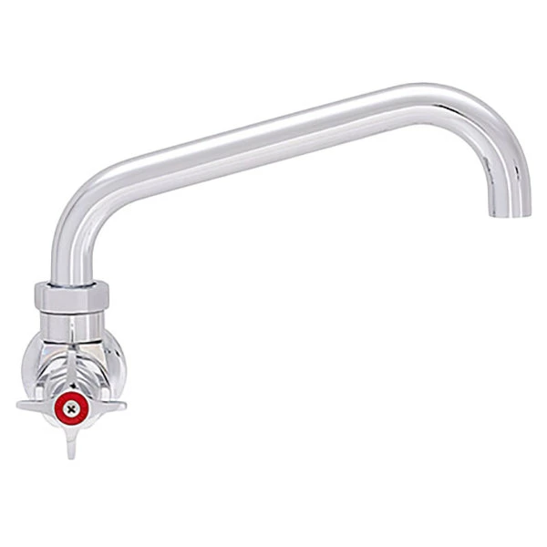 Fisher 5714 Wall Mounted Faucet With 14" Swing Nozzle, 37 GPM Flow, And Cross Handle 1 Fisher 5714 Wall Mounted Faucet With 14" Swing Nozzle, 37 GPM Flow, And Cross Handle