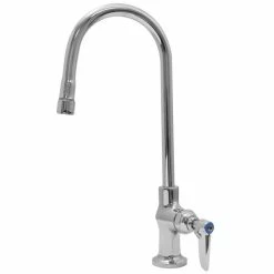 Advance Tabco K-48 Deck Mounted Single Hole Faucet With 8 1/2" Gooseneck Nozzle, 2 GPM Aerator, And Lever Handle