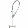 T&S Brass And Bronze Works T&S B-5120-BJ EasyInstall Deck Mounted Pre-Rinse Faucet With Adjustable 8" Centers, 44" Hose, 1.07 GPM Spray Valve, And Eterna Cartridges