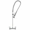 T&S Brass And Bronze Works T&S B-5120-CR-B EasyInstall Deck Mounted Pre-Rinse Faucet With Adjustable 8" Centers, 44" Hose, 1.15 GPM Spray Valve, And Cerama Cartridges