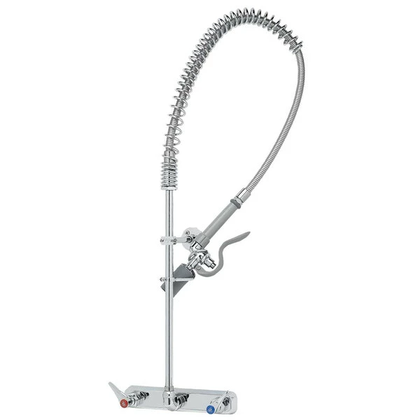 T&S Brass And Bronze Works T&S B-5125-BJ EasyInstall Wall Mounted Pre-Rinse Faucet With 8" Centers, 44" Hose, 1.07 GPM Spray Valve, And Eterna Cartridges 2 T&S Brass And Bronze Works T&S B-5125-BJ EasyInstall Wall Mounted Pre-Rinse Faucet With 8" Centers, 44" Hose, 1.07 GPM Spray Valve, And Eterna Cartridges - Image 2