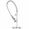 T&S Brass And Bronze Works T&S B-5125-CR-B EasyInstall Wall Mounted Pre-Rinse Faucet With 8" Centers, 44" Hose, 1.15 GPM Spray Valve, And Cerama Cartridges