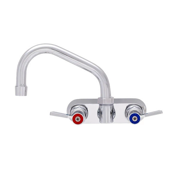 Fisher 62464 Wall Mounted Stainless Steel Faucet With 4" Centers, 6" Swing Nozzle, 2.2 GPM Aerator, And Lever Handles 1 Fisher 62464 Wall Mounted Stainless Steel Faucet With 4" Centers, 6" Swing Nozzle, 2.2 GPM Aerator, And Lever Handles