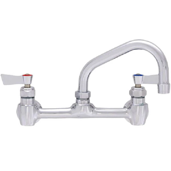 Fisher 53139 Wall Mounted Stainless Steel Faucet With 8" Centers, 12" Swing Nozzle, 2.2 GPM Aerator, And Lever Handles 1 Fisher 53139 Wall Mounted Stainless Steel Faucet With 8" Centers, 12" Swing Nozzle, 2.2 GPM Aerator, And Lever Handles