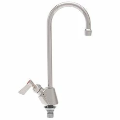 Fisher 58130 Deck Mounted Stainless Steel Faucet With 3 1/2" Swivel Gooseneck Nozzle, 2.2 GPM Aerator, And Lever Handle