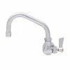 Fisher 67644 Wall Mounted Stainless Steel Faucet With 12" Swing Nozzle, 2.2 GPM Aerator, And Lever Handle