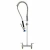 Fisher 68217 Deck Mounted Stainless Steel Pre-Rinse Faucet With 8" Centers, 36" Hose, And Wall Bracket