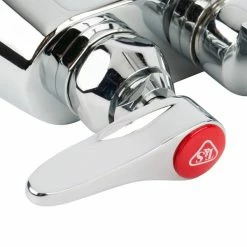 T&S Brass And Bronze Works T&S B-1146-02A Wall Mount Workboard Faucet With 4" Centers, 4 3/8" Gooseneck Spout, Escutcheon, Aerator, And Tailpieces -T&S Brass-shop 1475154