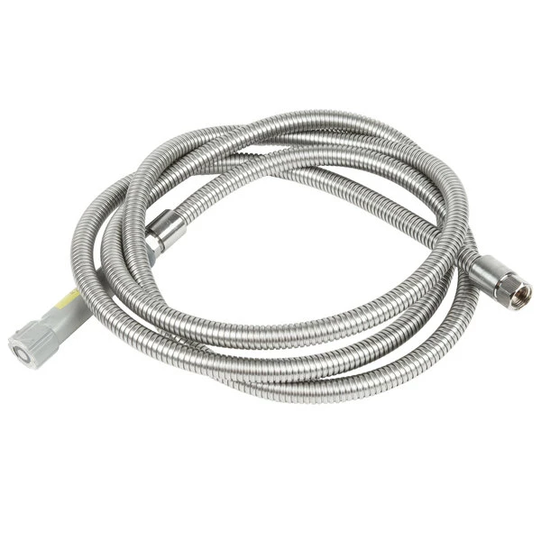 T&S Brass And Bronze Works T&S B-0120-H 120" Stainless Steel Flex Hose With Gray Handle And Polyurethane Liner 1 T&S Brass And Bronze Works T&S B-0120-H 120" Stainless Steel Flex Hose With Gray Handle And Polyurethane Liner