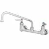 T&S Brass And Bronze Works T&S B-0231-EE-A22CR Wall Mounted Pantry Faucet With 8" Centers, 12" Swing Spout, 2.2 GPM Aerator, Cerama Cartridges, And Lever Handles