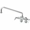 T&S Brass And Bronze Works T&S B-0236-CR-063X Wall Mounted Faucet With 8" Adjustable Centers, 14" Swing Spout, Stream Regulator Outlet, Cerama Cartridges, And Lever Handles