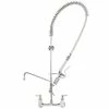 T&S Brass And Bronze Works T&S B-0133-14CRBJSX EasyInstall Wall Mounted Pre-Rinse Faucet With 8" Centers, 44" Hose, 10" Riser, 14" Add-On Faucet, And 6" Wall Bracket