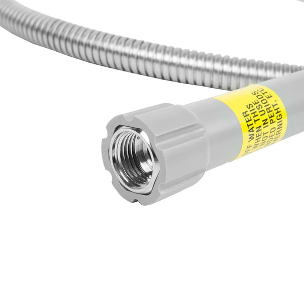 T&S Brass And Bronze Works T&S B-0050-H 50" Stainless Steel Flex Hose With Gray Handle And Polyurethane Liner 5 T&S Brass And Bronze Works T&S B-0050-H 50" Stainless Steel Flex Hose With Gray Handle And Polyurethane Liner - Image 5