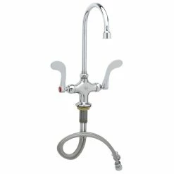 T&S Brass And Bronze Works T&S B-0300-VR4-WS Deck Mounted Pantry Faucet With 5 3/4" Gooseneck Nozzle, 1.5 GPM Aerator, Eterna Cartridges, And 4" Wrist Handles 4 T&S Brass And Bronze Works T&S B-0300-VR4-WS Deck Mounted Pantry Faucet With 5 3/4" Gooseneck Nozzle, 1.5 GPM Aerator, Eterna Cartridges, And 4" Wrist Handles -T&S Brass-shop 1588904