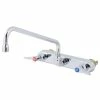 T&S Brass And Bronze Works T&S B-1128-XS-F12 Wall Mounted Workboard Faucet With 8" Centers, 12" Swing Spout, 1.2 GPM Aerator, Eterna Cartridges, And Lever Handles