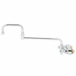 T&S Brass And Bronze Works T&S B-1136-CR Wall Mounted Workboard Faucet With 4" Centers, 18" Double-Jointed Swing Spout, 2.2 GPM Aerator, Cerama Cartridges, And Lever Handles 9 T&S Brass And Bronze Works T&S B-1136-CR Wall Mounted Workboard Faucet With 4" Centers, 18" Double-Jointed Swing Spout, 2.2 GPM Aerator, Cerama Cartridges, And Lever Handles -T&S Brass-shop 1594515