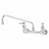 T&S Brass And Bronze Works T&S B-0231-EE-A22 Wall Mounted Pantry Faucet With 8" Centers, 12" Swing Spout, 2.2 GPM Aerator, Eterna Cartridges, And Lever Handles